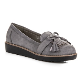 Seastar Mocassins com franjas cinza 1