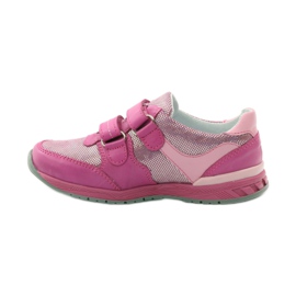 Sapatos de menina com flor Ren But 3265 rosa cinza 2