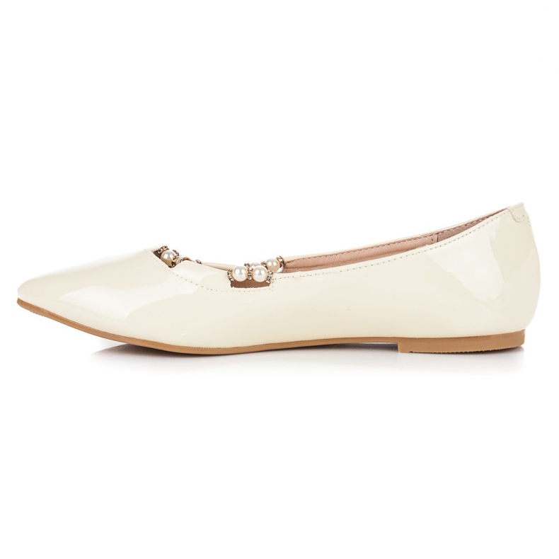 Vices Bailarinas lacadas em tornos pontiagudos amarelo 1