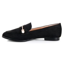 Seastar Mocassim com pérolas preto 1 Seastar Mocassim com pérolas preto 1