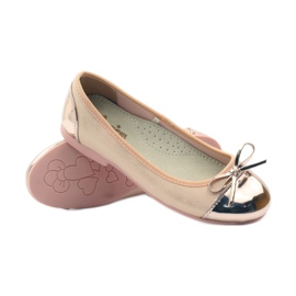 American Club Bailarinas de salto alto com arco americano rosa amarelo branco 3