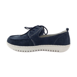 Sapatos Creepers de couro Filippo 020 azul marinho 2