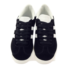 McKey Sapatos esportivos femininos dsp135 tênis pretos branco 4