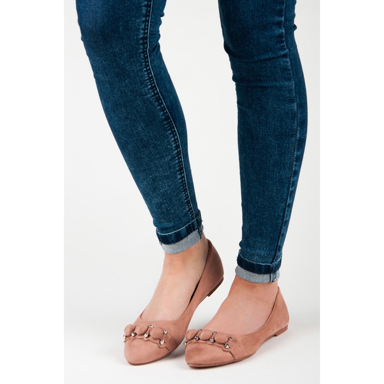 Seastar Suede Ballerina In Spitz rosa 1