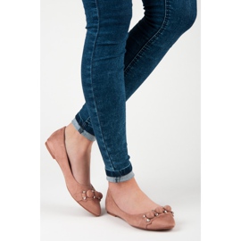 Seastar Suede Ballerina In Spitz rosa 2