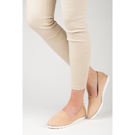 Vices Vícios de bailarinas de camurça slip-on castanho 2