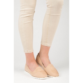 Vices Vícios de bailarinas de camurça slip-on castanho 1