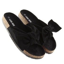 Chinelos de cortiça preta LS-90 preto 1