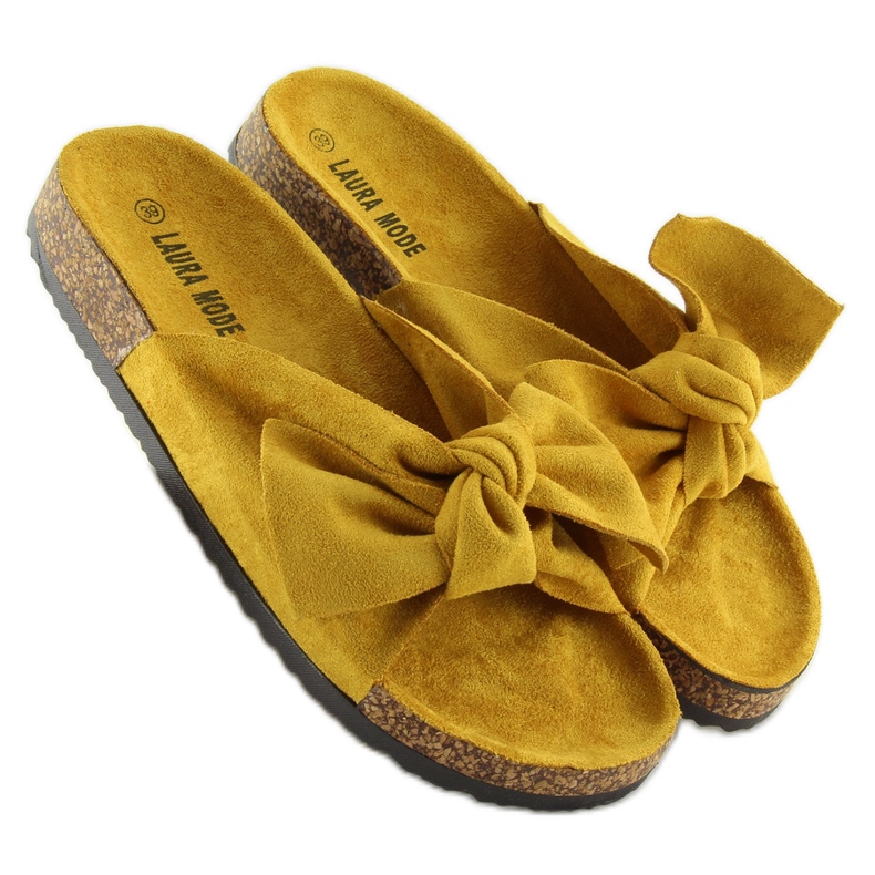Chinelos de cortiça amarelos LS-90 amarelo 1