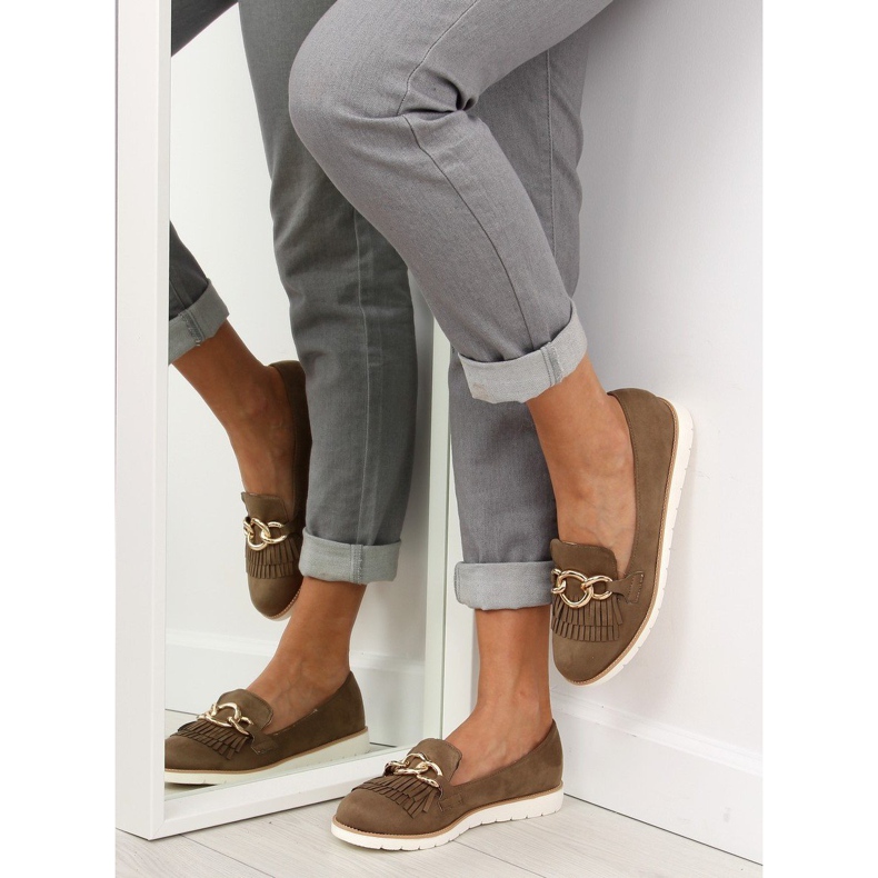 Mocassins femininos verdes G237 Verde 2