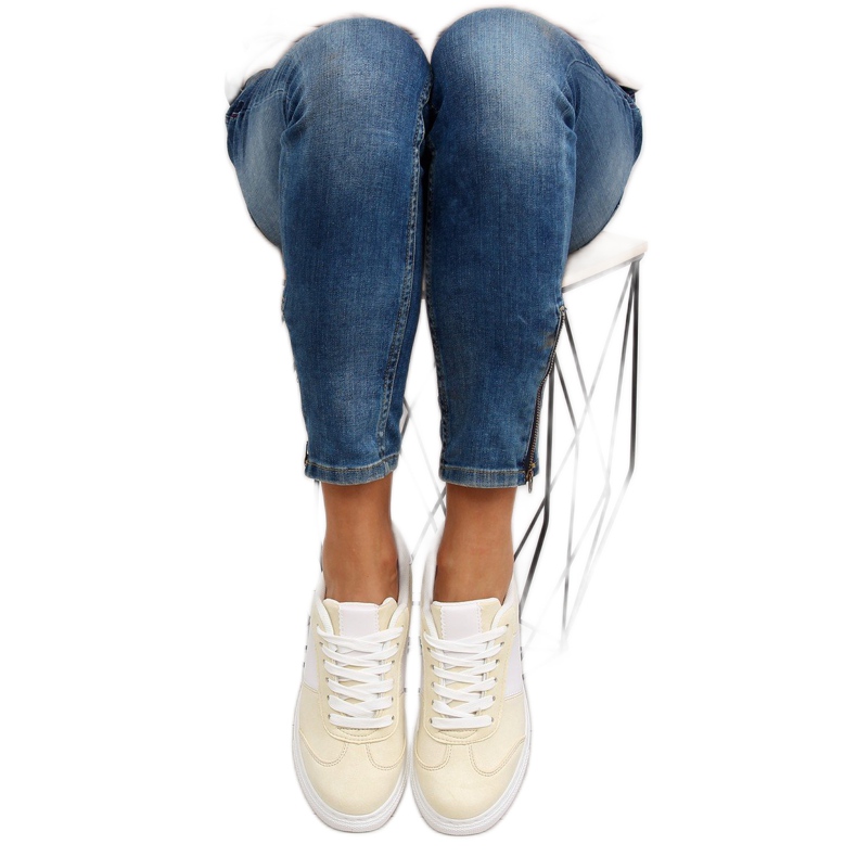 Tênis de mulher amarelo pastel C928-36 Amarelo 1