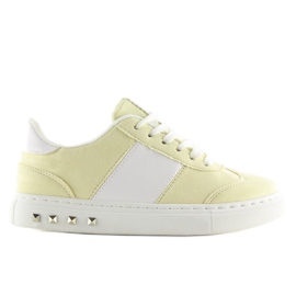 Tênis de mulher amarelo pastel C928-36 Amarelo 2