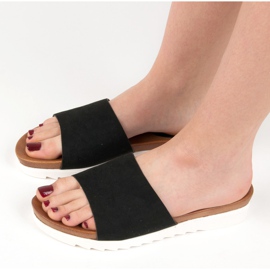 Chinelos vinceza de camurça preta preto 2