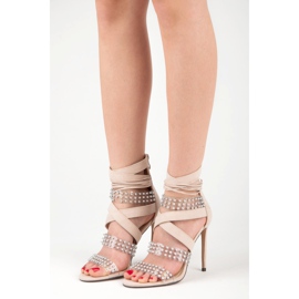 Sandália sexy Sergio Todzi bege 2