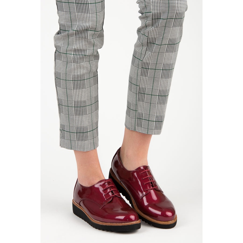 Kylie sapatos lacados Borgonha vermelho 1