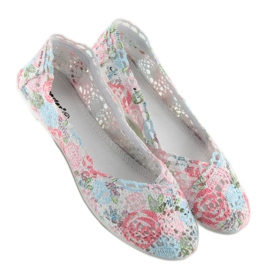 Bailarinas de renda JX60P L.BLUE branco 1