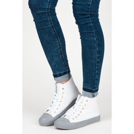 Coura Tênis no tornozelo branco 1