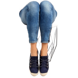 Tênis alpargatas azul marinho com amarração B-140 DK.BLUE 2