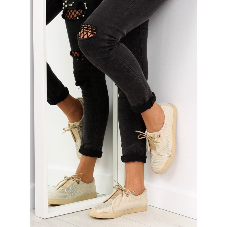 Tênis feminino dourado MB102 Gold 1