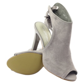 Sandália Sergio Leone 1493 de camurça amarrada cinza 3