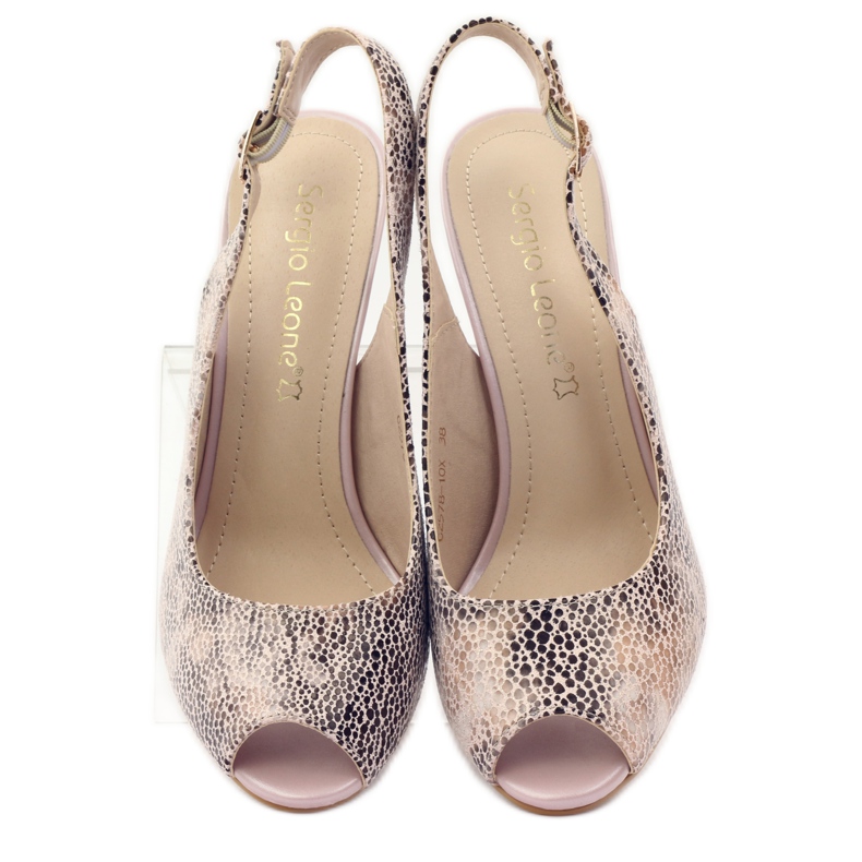 Sandálias no posto de Sergio Leone 578 marrom rosa 4