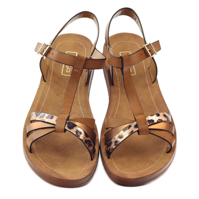 Filippo Sandálias femininas Panther wz 103 marrom amarelo 4