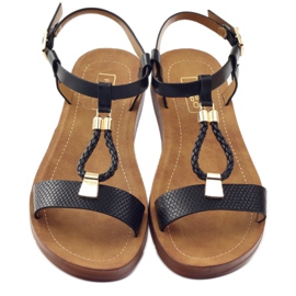 Filippo sandálias de mulher negra 104 preto amarelo 4