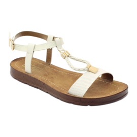 Filippo Sandálias femininas wz 104 brancas amarelo branco 1