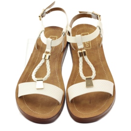 Filippo Sandálias femininas wz 104 brancas amarelo branco 4