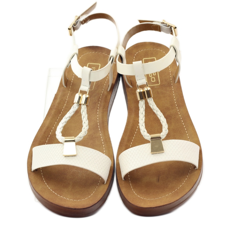 Filippo Sandálias femininas wz 104 brancas amarelo branco 4