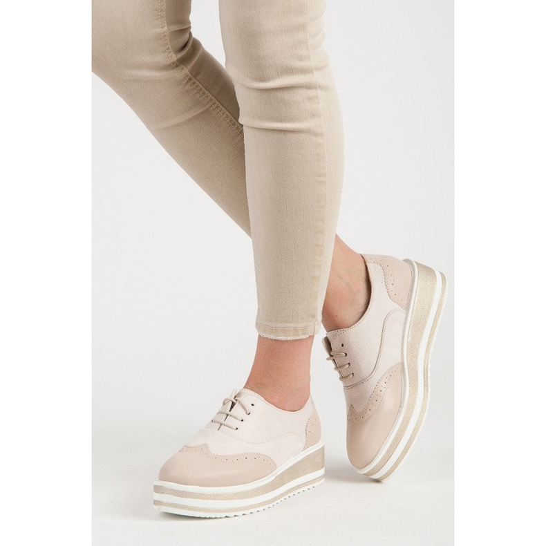 Fgm Paris Brogues amarrados na plataforma marrom 2