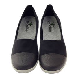 Sapatos deslizantes Aloeloe muito confortáveis preto 4