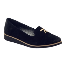 Sapatos com enfeite de ouro Angello 1346 preto 1 Sapatos com enfeite de ouro Angello 1346 preto 1