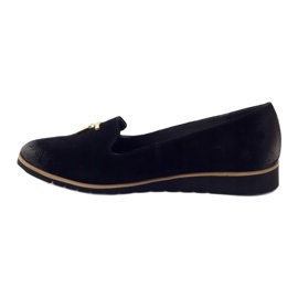 Sapatos com enfeite de ouro Angello 1346 preto 2