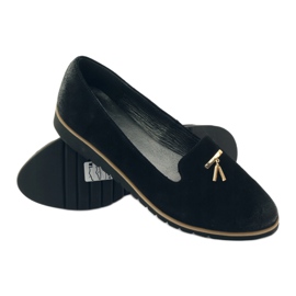 Sapatos com enfeite de ouro Angello 1346 preto 3