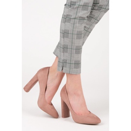 Ideal Shoes Bombas elegantes no poste rosa 2