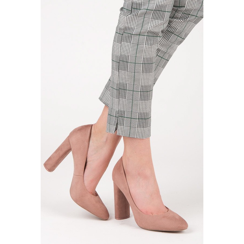 Ideal Shoes Bombas elegantes no poste rosa 2