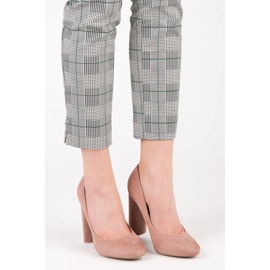 Ideal Shoes Bombas elegantes no poste rosa 1