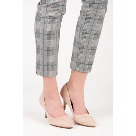 Bombas de salto alto de camurça castanho 1