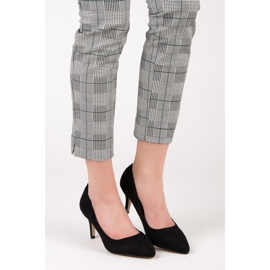 Bombas de camurça de salto alto preto 1