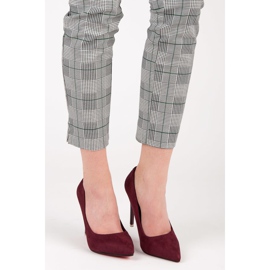 Salto alto marrom vermelho 1