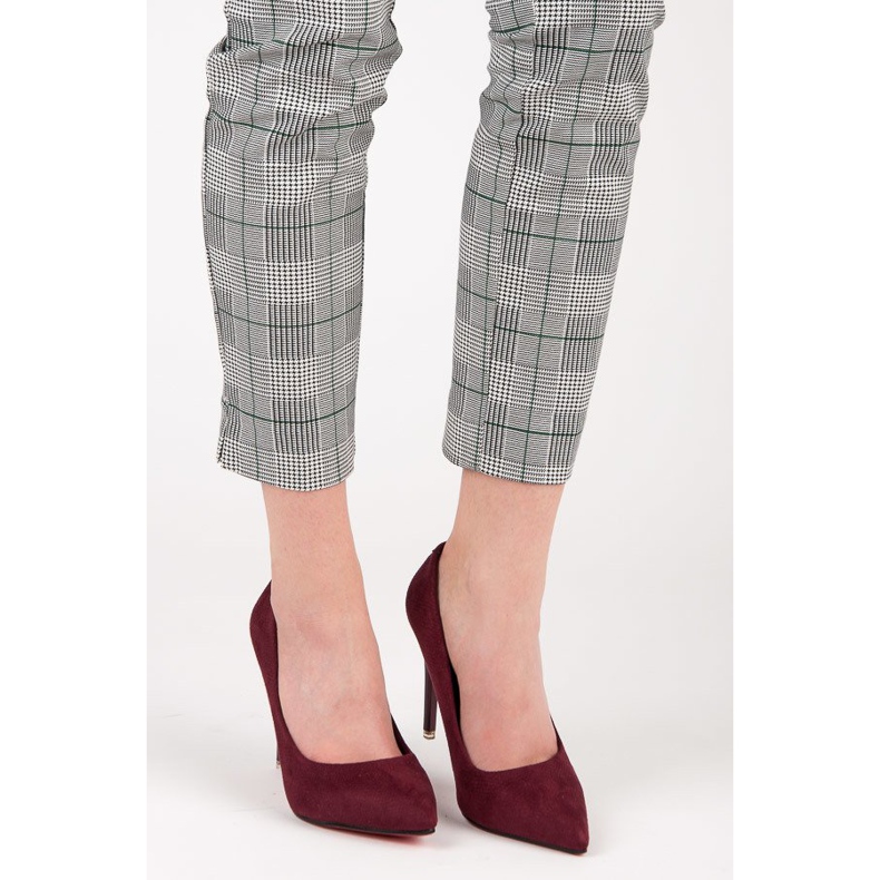 Salto alto marrom vermelho 1