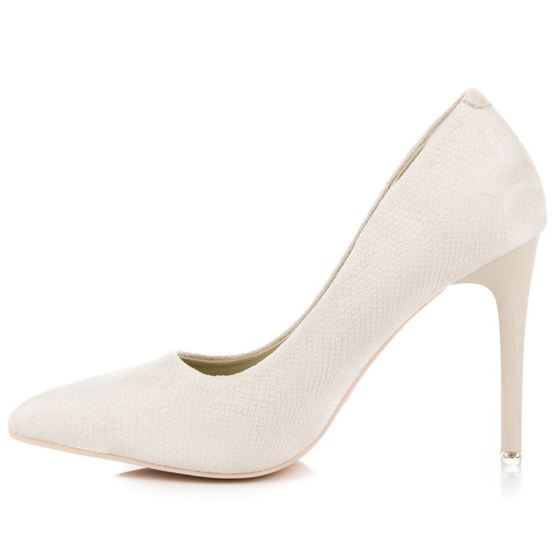 Salto alto creme marrom 1