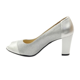 Sapatos femininos Gamis 1525 prata cinza 2