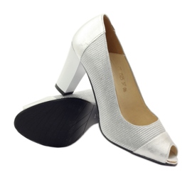 Sapatos femininos Gamis 1525 prata cinza 3