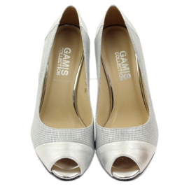 Sapatos femininos Gamis 1525 prata cinza 4