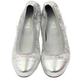 Bailarinas femininas elásticas Gamis 1402 cinza multicolorido 5