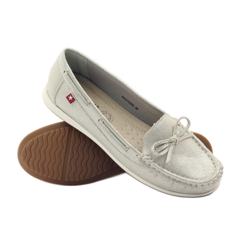 Big Star Mocassins femininos Big-Star 274326 prata cinza 3