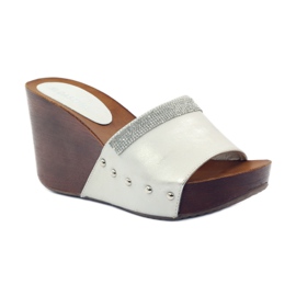 M.Daszyński Chinelos Daszyński com zircônia cúbica cinza 1