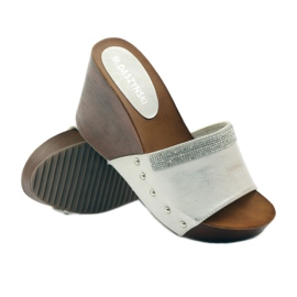 M.Daszyński Chinelos Daszyński com zircônia cúbica cinza 3